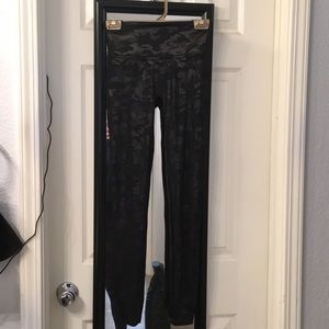 Spanx Faux Leather Camo Leggings - SP